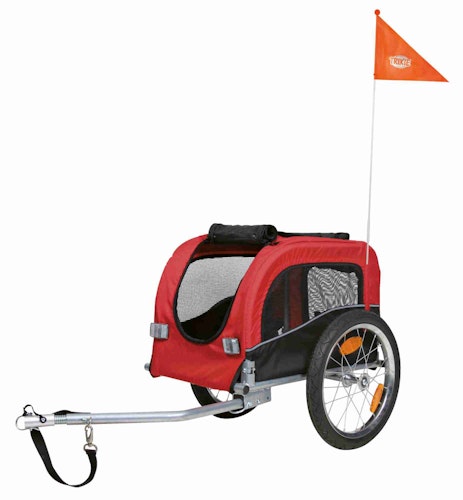 TRIXIE Fahrrad-Anhänger schwarz/rot