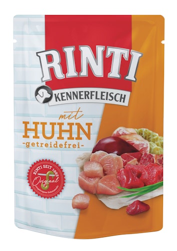 RINTI Kennerfleisch Pouchbeutel 400g Hundenassfutter