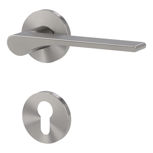 Griffwerk VAYA 261 LEAF LIGHT fast2fix Fast2Fix Rosetten rund Profilzylinder Samtgrau