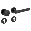 Vorschaubild Griffwerk Wechselgarnitur VAYA 136 ARIS fast2fix Fast2Fix Rosetten rund Knopf R2 Graphitschwarz R