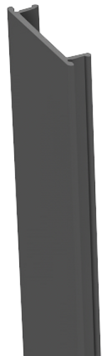 GroJa Stecksystem Alu-Abdeckleiste, 190 cm für 7x7er u. 9x9er Pfosten