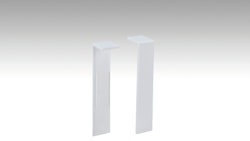 MEISTER Verbindungsstück Fußleiste Profil 9PK/19PK (2 Stk./VPE selbstklebend)  Weiß 2001