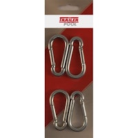 4 x Karabinerhaken 60 x 6 mm, Tragfähigkeit 120 kg