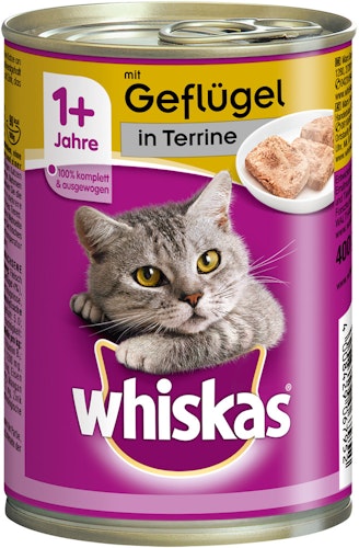 Whiskas 1+ Terrine 400 Gramm Katzennassfutter