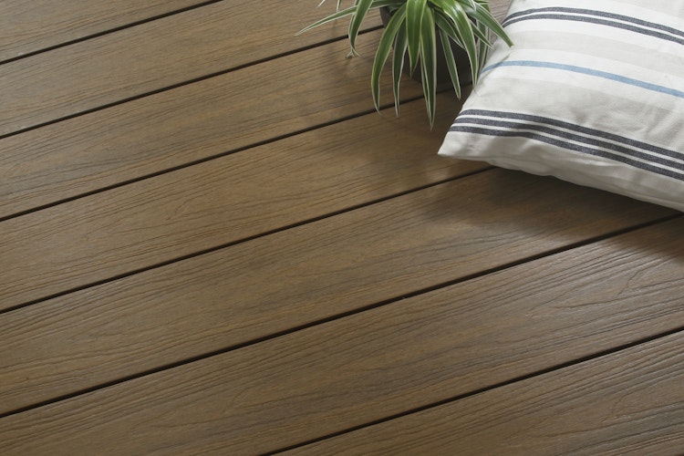 Fiberdeck Premium WPC-Terrassendiele Teak massiv 23 x 138 mm