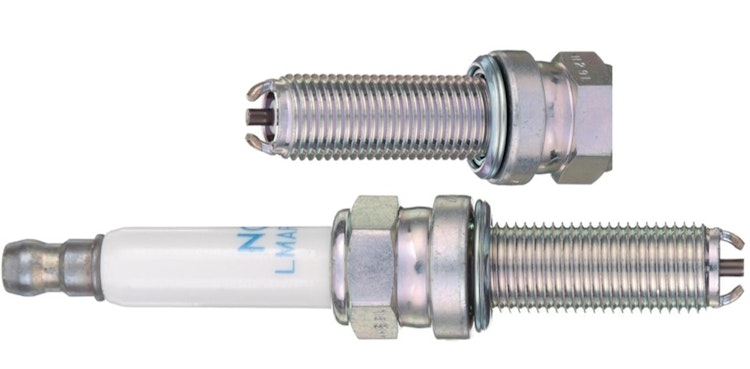 NGK Zündkerze LMAR8EI-7 Iridium, 10 mm Gewinde für Moto Guzzi V100, Piaggio Medley und Vespa GTS