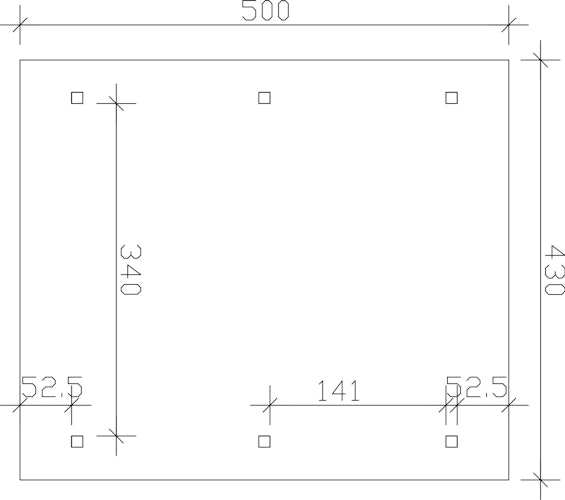 Skan Holz Wallgau - Satteldach Einzelcarport Breite 430 cm