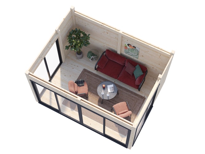 Palmako Gartenhaus Serena 12,6 m² Set 2 Slide Plus - 44 mm