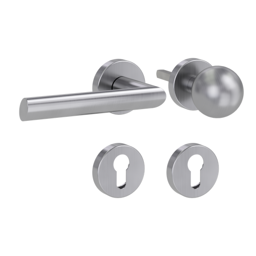 Griffwerk Wechselgarnitur OVIDA K3 Edelstahl matt - Klipptechnik