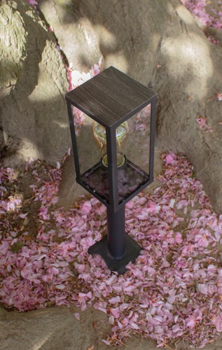 ECO-LIGHT Außenwandleuchte Karo Aluminium / Holz (4100112)