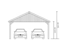 Vorschaubild Skan Holz Schwarzwald - Satteldach Doppelcarport Breite 684 cm