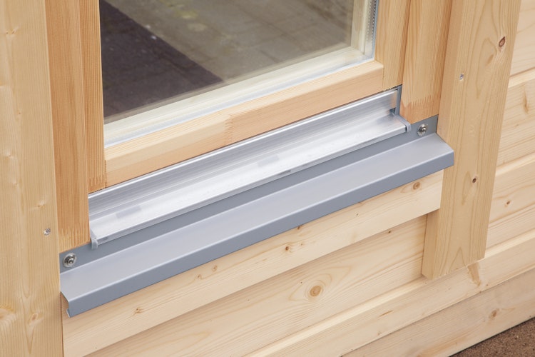 Wolff Finnhaus Gartenhaus Trondheim 70-D isolierverglast XL mit Schiebetür rechts