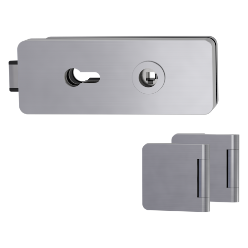 GRIFFWERK Ganzglastürbeschlagset GATE SIEGER DESIGN-Edelstahl matt