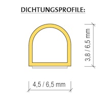 Infraworld Silikon-Profildichtung selbstklebend für Saunen und Infrarotkabinen