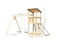 Vorschaubild Akubi Kinderspielturm Anna mit Pultdach inkl. Doppelschaukel und Netzrampe
