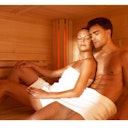 Vorschaubild Infraworld Sauna Panorama Complete 210 Fichte - 75 mm Multifunktionssauna inkl. 5-teiligem gratis Zubehörset
