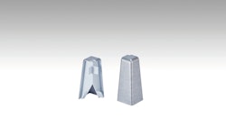 MEISTER Außenecken Fußleiste Profil 3PK (2 Stk./VPE)  Edelstahl-Optik 2002