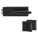 Vorschaubild Griffwerk PURISTO S -Graphitschwarz Ganzglastürbeschlagset -3-teiliger Bandsatz -mit Griff CAROLA Schraubt. -GSC -UV