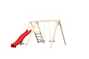 Vorschaubild Akubi Kinderspielgerät Doppelschaukel Felix mit Klettergerüst und Rutsche