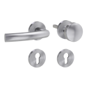 Vorschaubild Griffwerk LORITA PROFESSIONAL Schraubtechnik GK4 -Edelstahl matt  Rosettengarnitur -Schraubt. -Knopf R2 -WL -TS 40-45mm