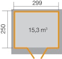 Vorschaubild Weka Gartenhaus 325 - 19 mm