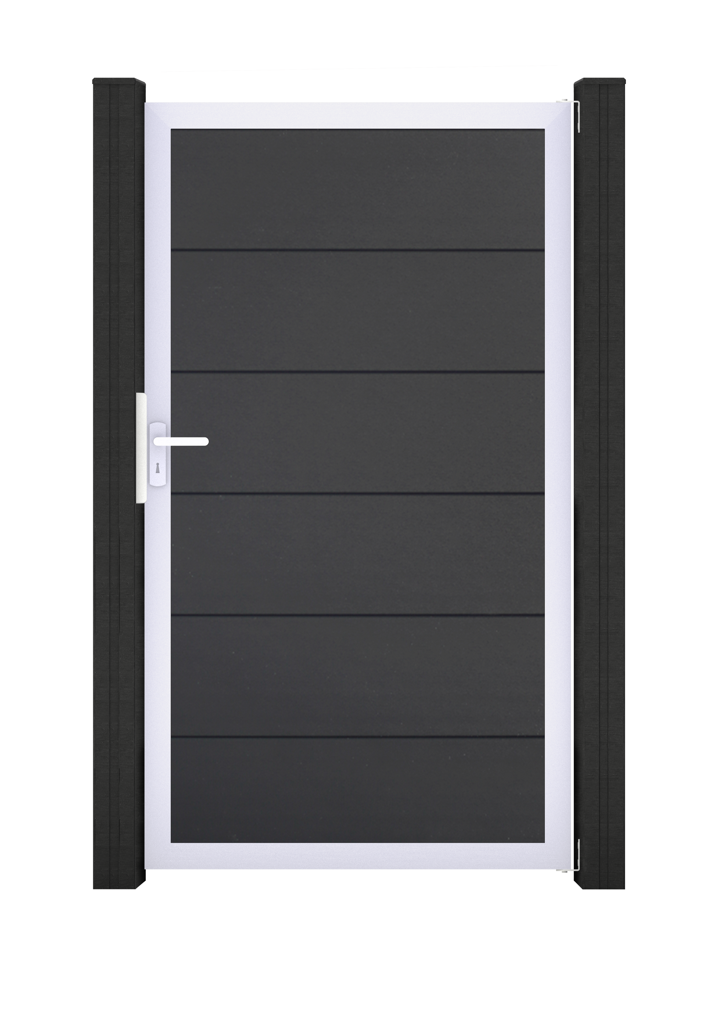 GroJa BasicLine Tor 1-flügelig Universal, Rahmen EV1 1000 x 1800 mm