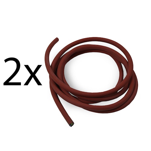 Silikonkabelset (2 x 6,5 Meter) für den Anschluss von Karibu/Weka 4,5 + 7,5 + 9 kW Öfen (finnisch) mit externer Steuerung