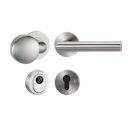 Vorschaubild Griffwerk LUCIA PROFESSIONAL Schraubtechnik -Edelstahl matt Schutzrosettengarnitur -Knopf R1 -ZA -Kombi-Innenrosettensatz rund