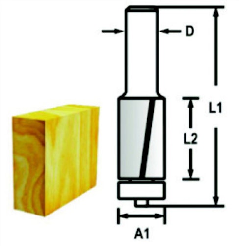 Makita Fräser Bündig 6mm D-47690