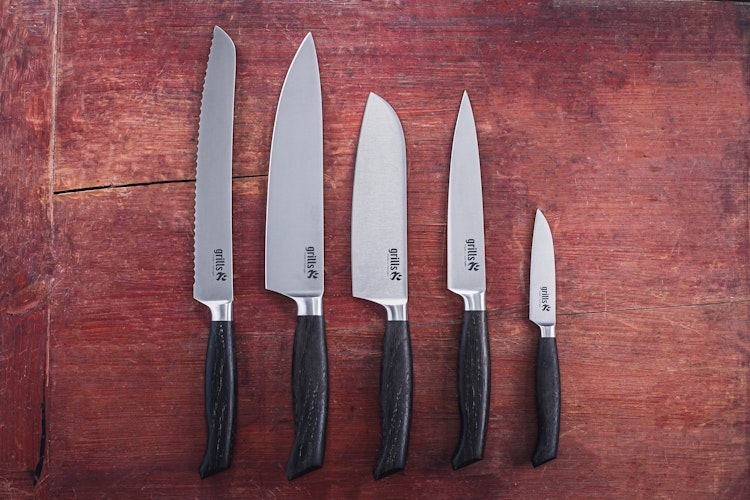 Grills.de Universalmesser mit Eichenholzgriff 15cm