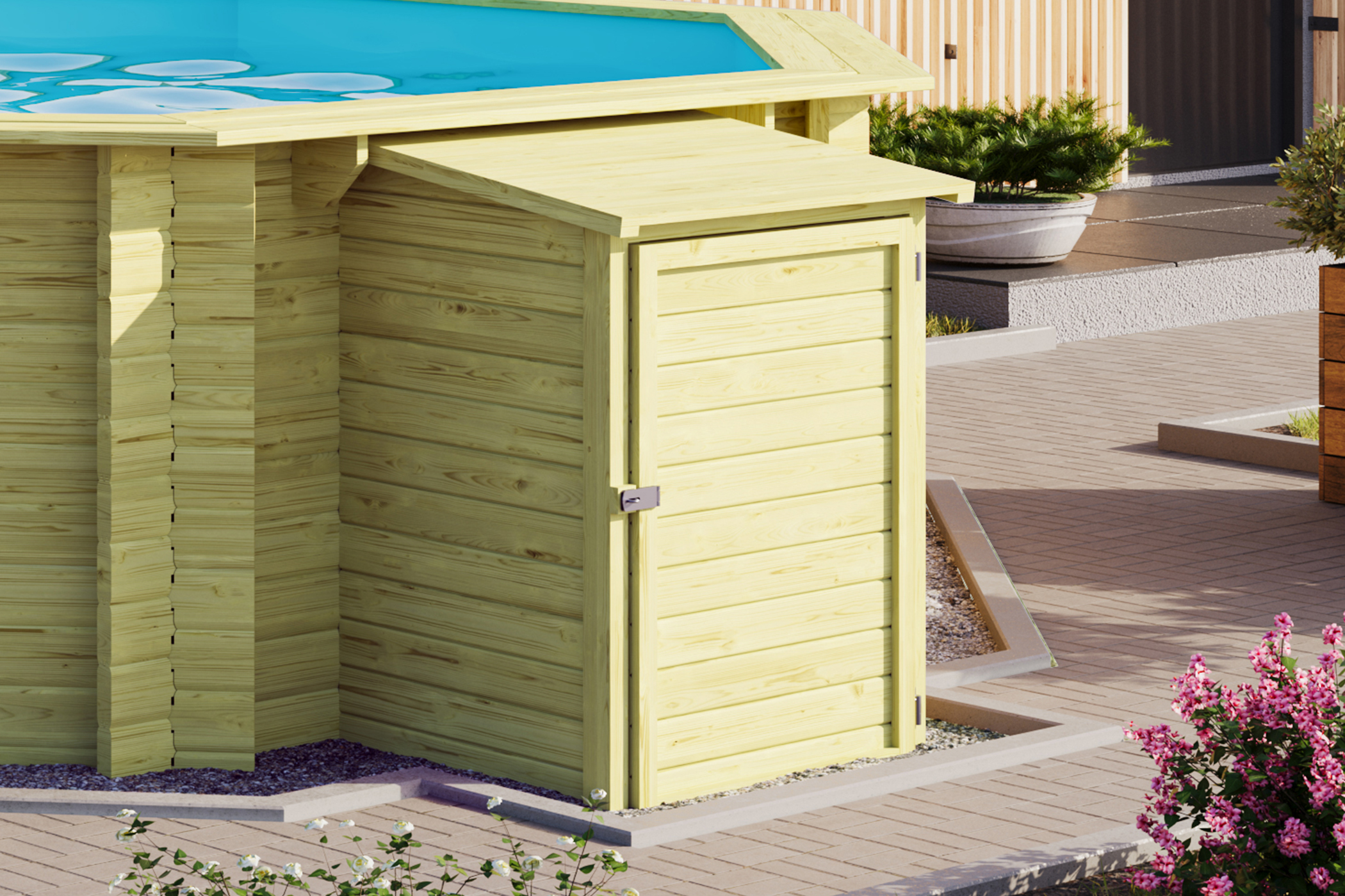 Karibu Technikbox für Pools 19 mm kesseldruckimprägniert