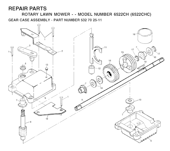 Husqvarna Rasenmäher gelegentliche Nutzung 6522 CH C, 954222725, 532702511, 2001-11