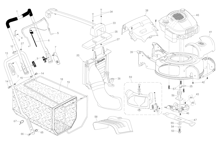 Husqvarna Rasenmäher gelegentliche Nutzung 96141013107 R 145SV