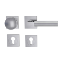 Vorschaubild Griffwerk METRICO PROFESSIONAL Schraubtechnik GK4 -Edelstahl matt  Rosettengarnitur eckig -Schraubt.  -Wechselgarnitur rechts