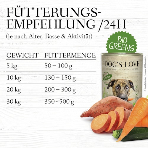 Dog's Love BARF Organics 400g Dose Hundenassfutter