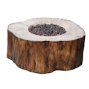 Vorschaubild Gas Feuerstelle Manchester aus Faserbeton in Baumstammoptik, Redwood