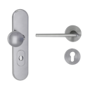 Vorschaubild Griffwerk TITANO Kombi SB_882 ES1 (S2) -Edelstahl matt Kombi-Schutzbeschlag -Knopf/Drücker -mit Griff REMOTE -SG -rund -L -ZA, 72mm -TS 38-50