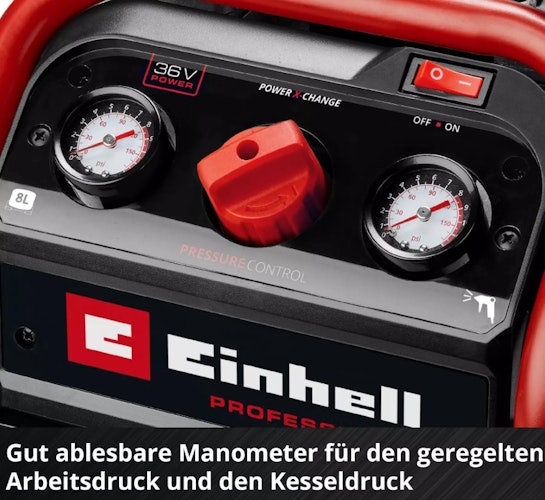 Einhell PROFESSIONAL Akku-Kompressor SILENZZO 36/210 4020380