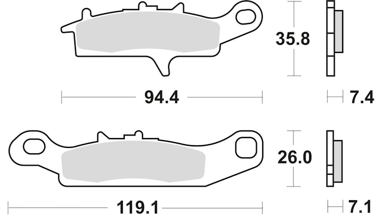 TRW Bremsbelag Typ SI Sintermetall mit ABE, Bremsbelag "MCB 757" Satz