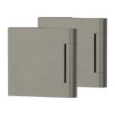 Vorschaubild Griffwerk PURISTO 1.0 -Edelstahl Kaschmirgrau Bandsatz 3tlg Studio/Office