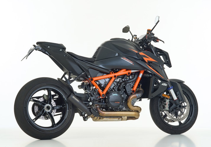 SHARK SLIP-ON Edelstahl beschichtet schwarz-matt RCT für KTM 1390 Super Duke R / EVO EURO5+  