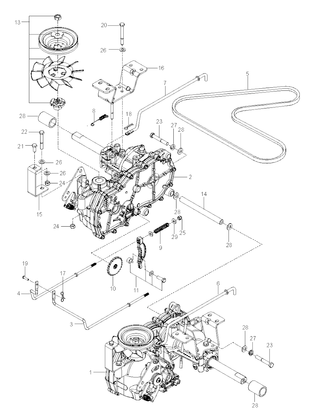 Explosionszeichnung Ersatzteile