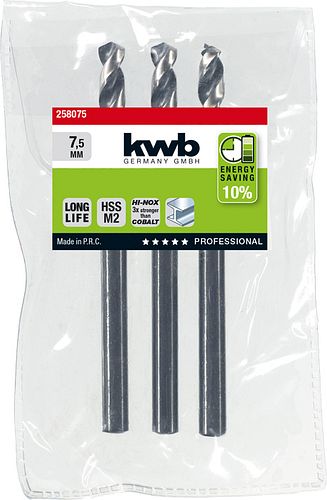 kwb Akku Top HI-NOX HSS Bohrer 7,5 mm TÜ 258075