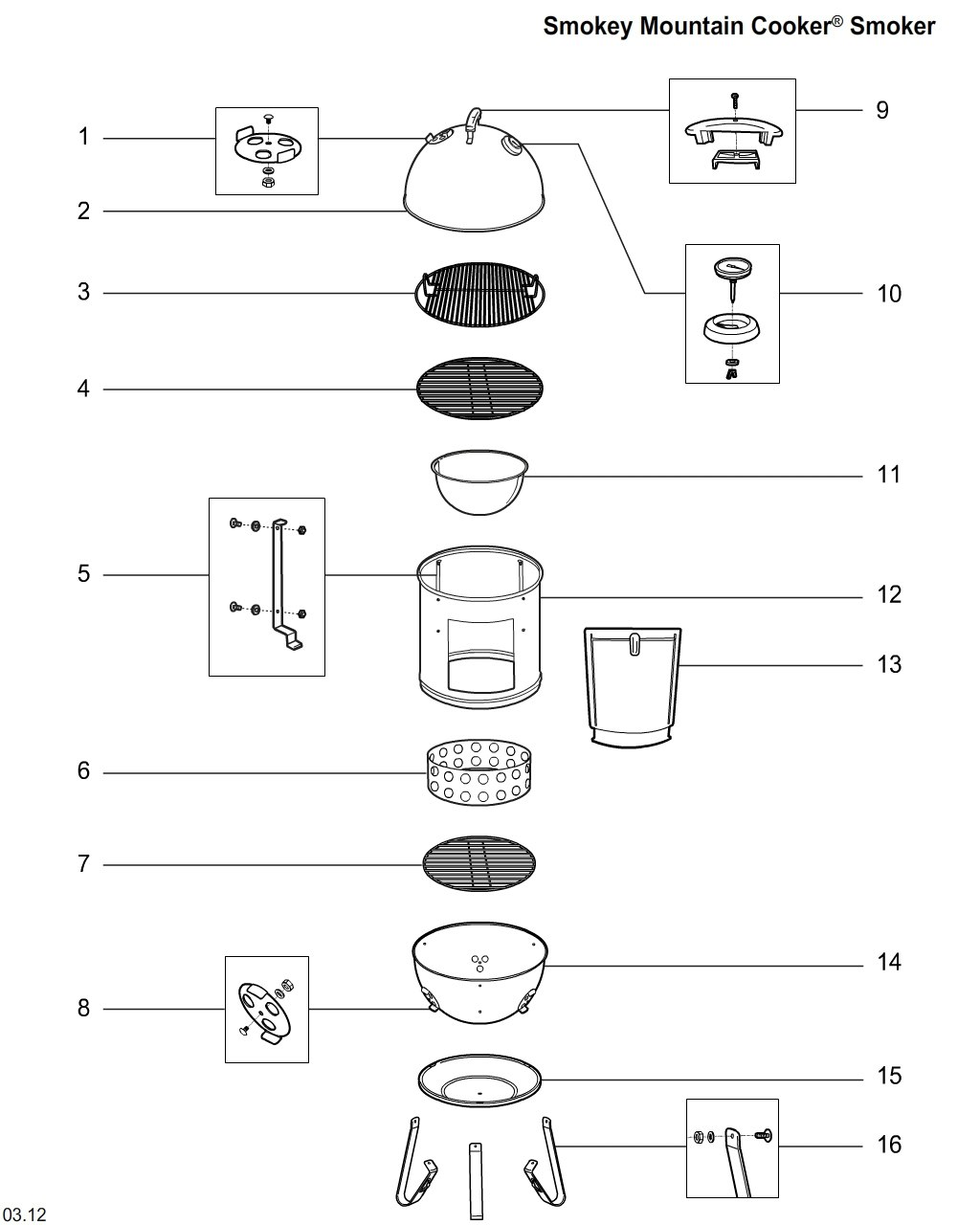 Explosionszeichnung Ersatzteile