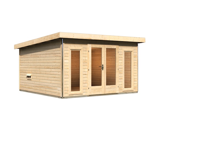 Karibu Saunahaus Mainburg 3 mit Vorraum - 38 mm inkl. gratis Sauna-Zubehörset im Wert von 234,94 €