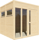 Vorschaubild Bertilo Gartenhaus Cubus 2 Office - 19 mm