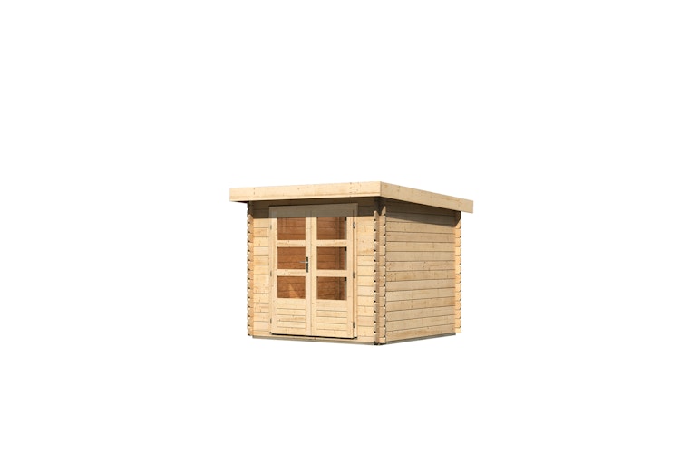Karibu Woodfeeling Gartenhaus Bastrup 2 naturbelassen - 28 mm