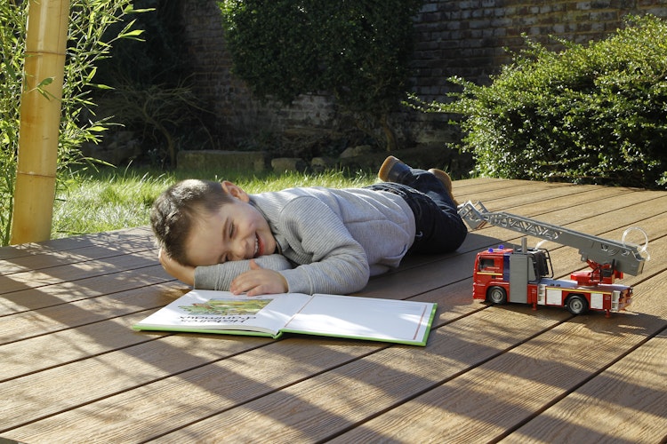 Fiberdeck Premium WPC-Terrassendiele Teak massiv 23 x 138 mm