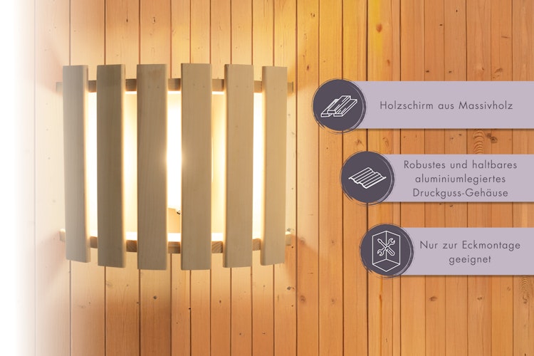 Karibu Saunaleuchte Modern