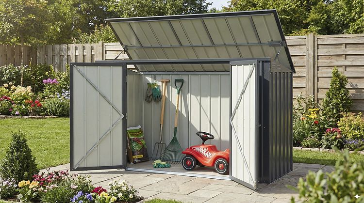 Globel Mülltonnenbox "Easy" mit Klappdeckel für bis zu 3 Mülltonnen